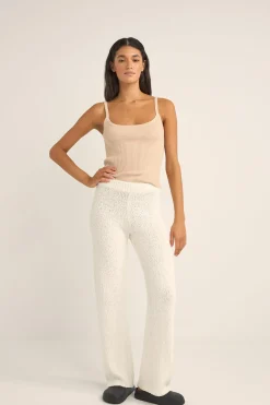 Rhythm Pants*Adele Knit Pant White