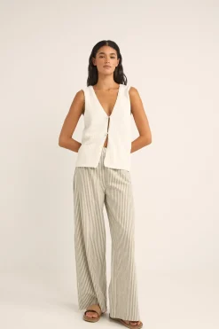 Rhythm Fashion Tops*Adele Longline Knit Vest White
