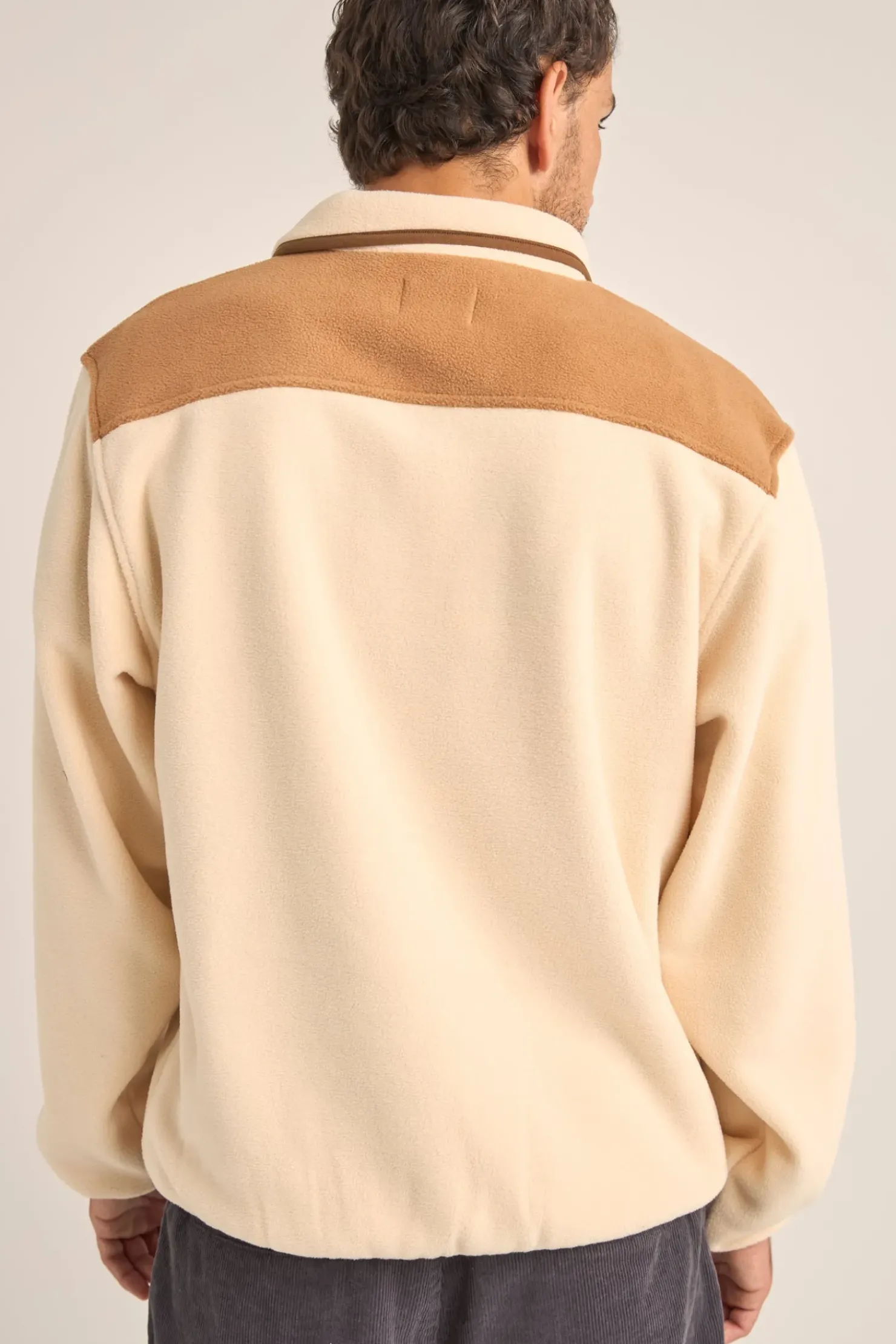 Rhythm Fleece*Alder Half Zip Pull Over Latte