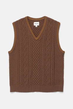 Rhythm Fleece*Assembly Fisherman Knit Vest Brown