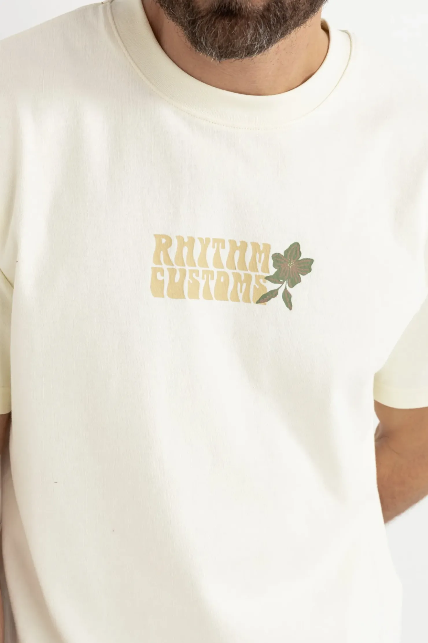 Rhythm T-shirts*Blossom Vintage Ss T-Shirt Ecru