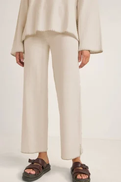 Rhythm Pants*Bondi Knit Straight Leg Pant Natural