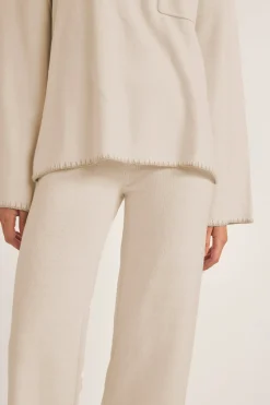 Rhythm Pants*Bondi Knit Straight Leg Pant Natural