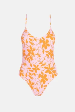 Rhythm One Piece Swim*Bora Bora Floral Cross Back One Piece Pink
