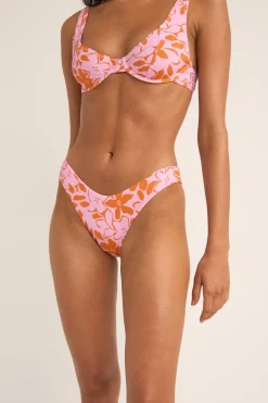 Rhythm Swim Bottoms*Bora Bora Floral Hi Cut Pant Pink