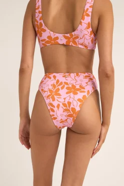 Rhythm Swim Bottoms*Bora Bora Floral Hi Waist Pant Pink