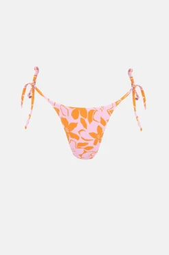 Rhythm Swim Bottoms*Bora Bora Floral Tie Side Hi Cut Pant Pink