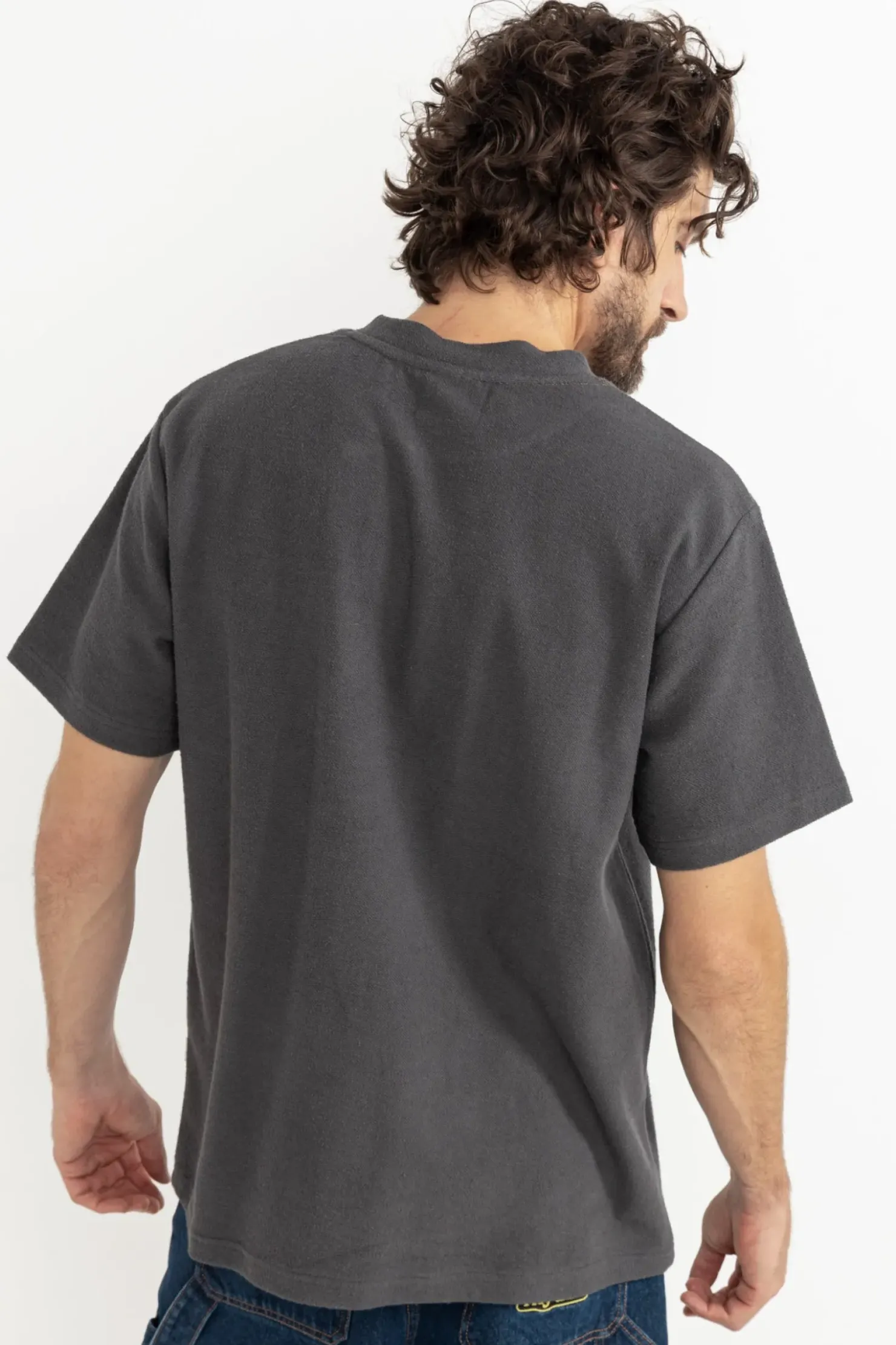 Rhythm T-shirts*Breakers Terry Vintage Ss T-Shirt Stone Blue StoneBlue