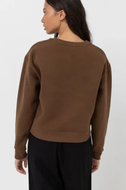 Rhythm Fleece*Classic Crew Neck Fleece Chocolate