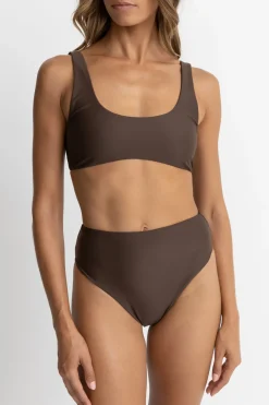 Rhythm Swim Tops*Classic Crop Top Chocolate