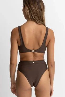Rhythm Swim Tops*Classic Crop Top Chocolate