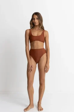 Rhythm Swim Tops*Classic Crop Top Rust