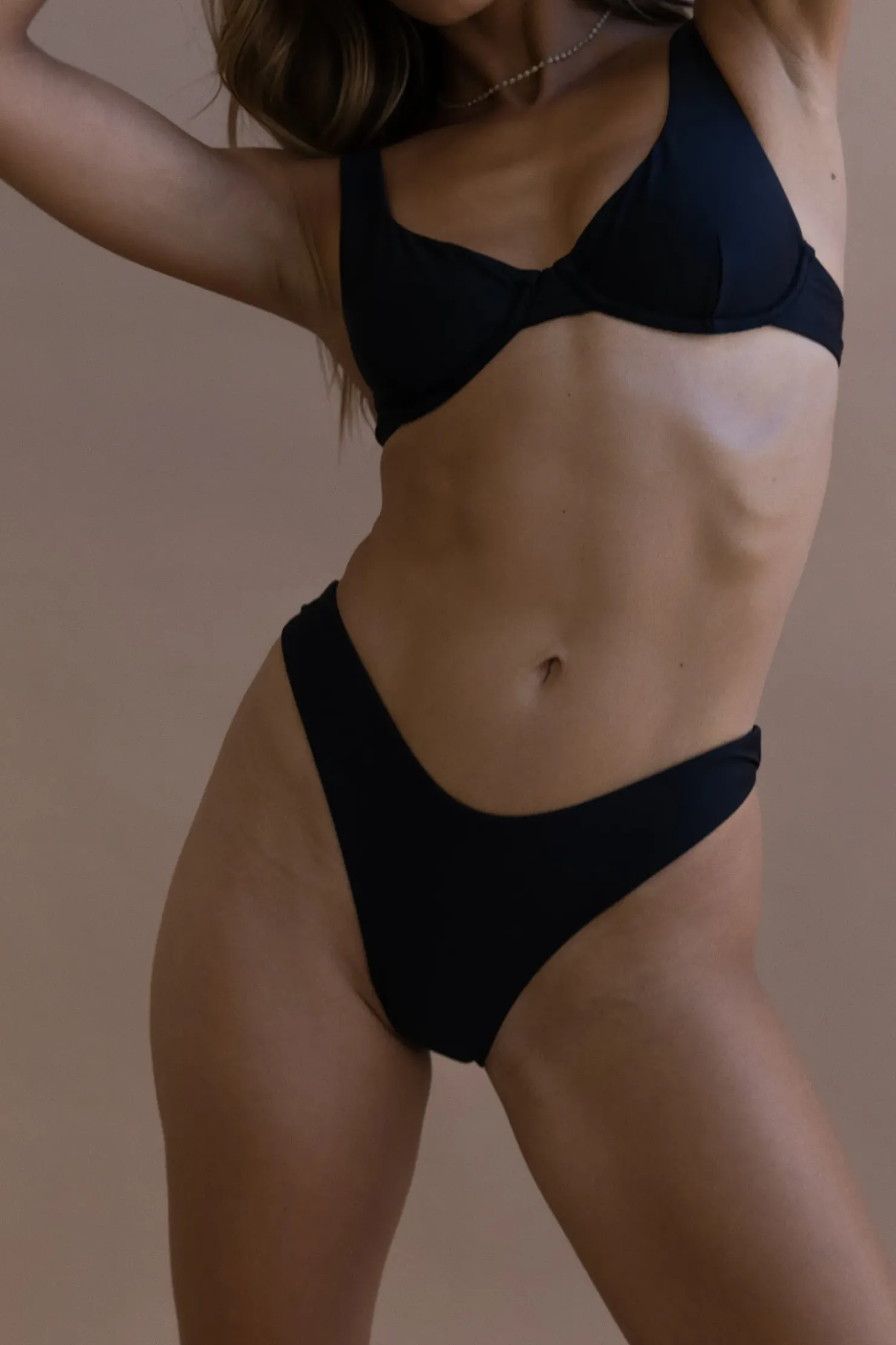 Rhythm Swim Bottoms*Classic Hi Cut Pant Black