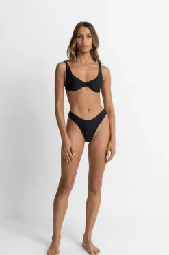 Rhythm Swim Bottoms*Classic Hi Cut Pant Black