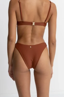 Rhythm Swim Bottoms*Classic Hi Cut Pant Rust