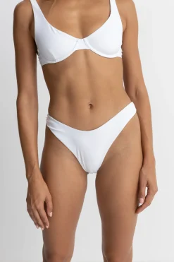 Rhythm Swim Bottoms*Classic Hi Cut Pant White