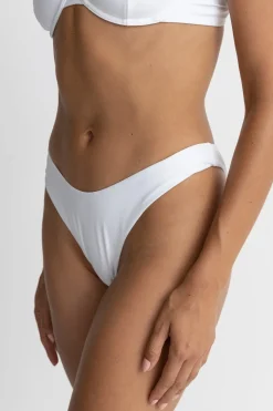Rhythm Swim Bottoms*Classic Hi Cut Pant White