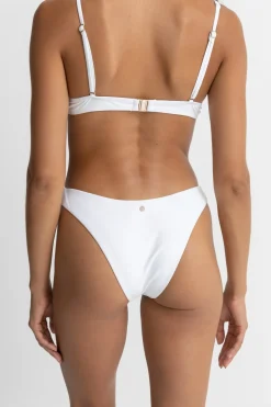 Rhythm Swim Bottoms*Classic Hi Cut Pant White