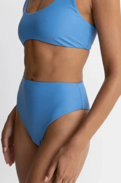 Rhythm Swim Bottoms*Classic Hi Waist Pant Blue