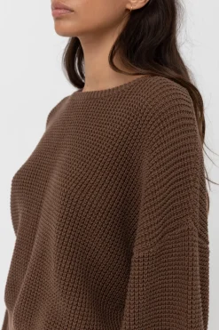 Rhythm Knits*Classic Knit Jumper Chocolate