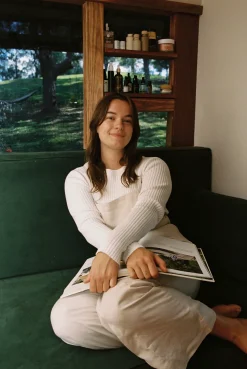 Rhythm Fashion Tops*Classic Knit Long Sleeve Top White