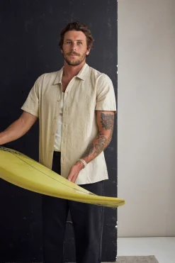 Rhythm Woven Shirts*Classic Linen Ss Shirt Sand