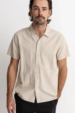 Rhythm Woven Shirts*Classic Linen Ss Shirt Sand