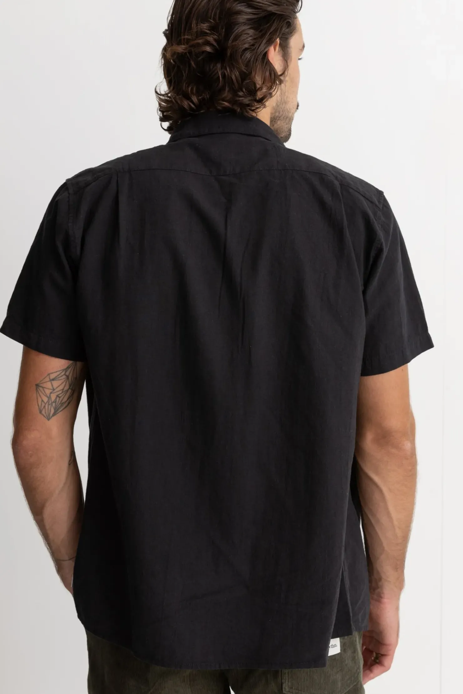 Rhythm Woven Shirts*Classic Linen Ss Shirt Vintage Black VintageBlack