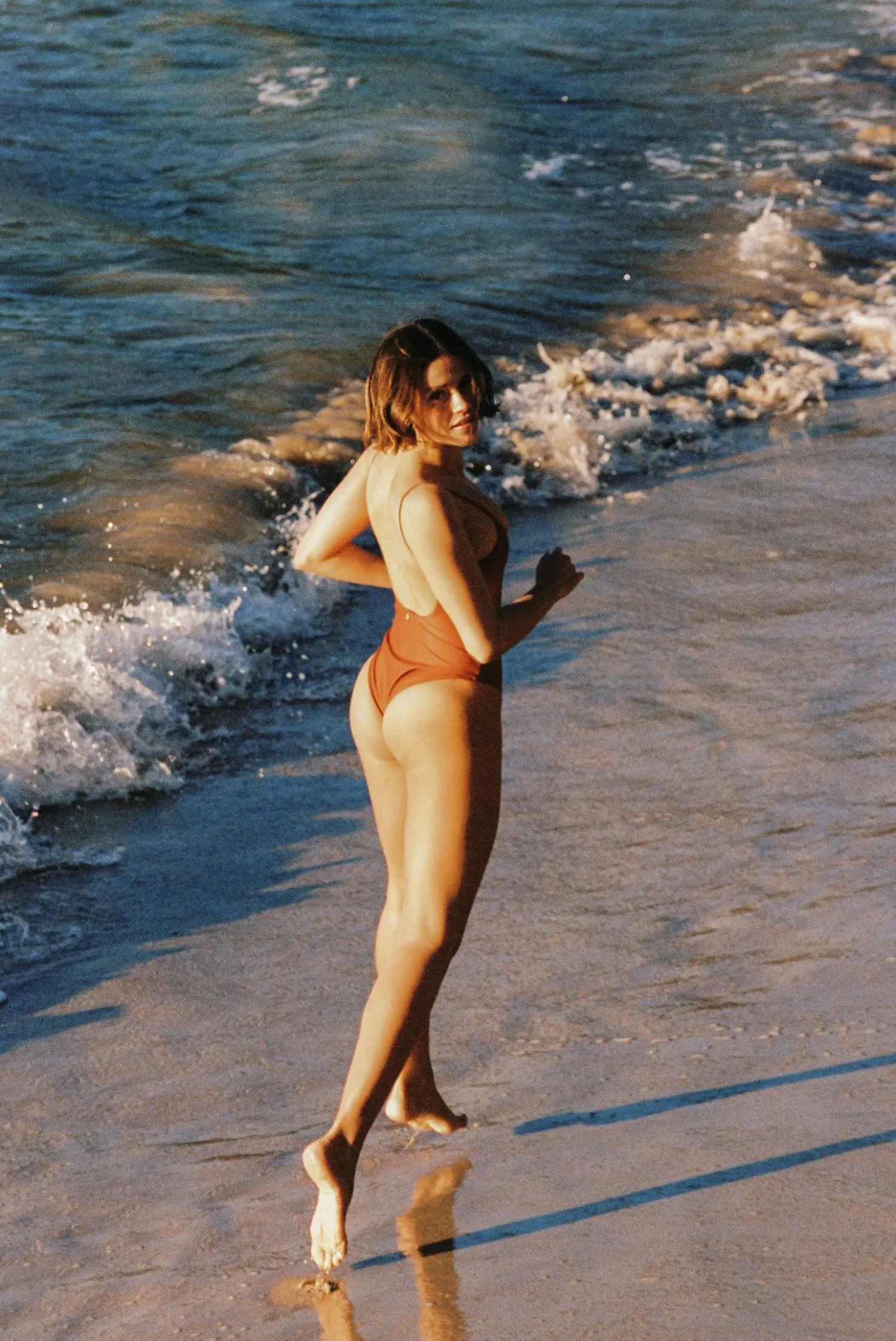 Rhythm One Piece Swim*Classic Minimal One Piece Rust