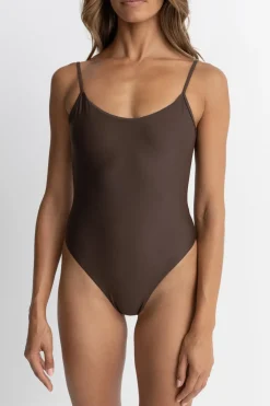 Rhythm One Piece Swim*Classic Minimal One Piece Chocolate