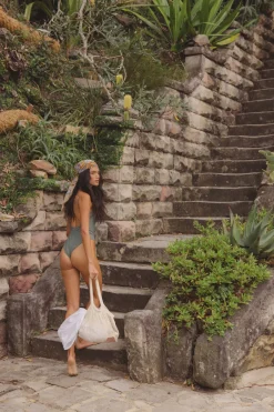 Rhythm One Piece Swim*Classic Minimal One Piece Olive