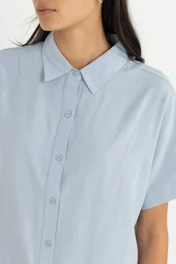 Rhythm Dresses*Classic Shirt Dress Blue