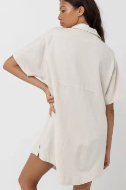 Rhythm Dresses*Classic Shirt Dress Oat