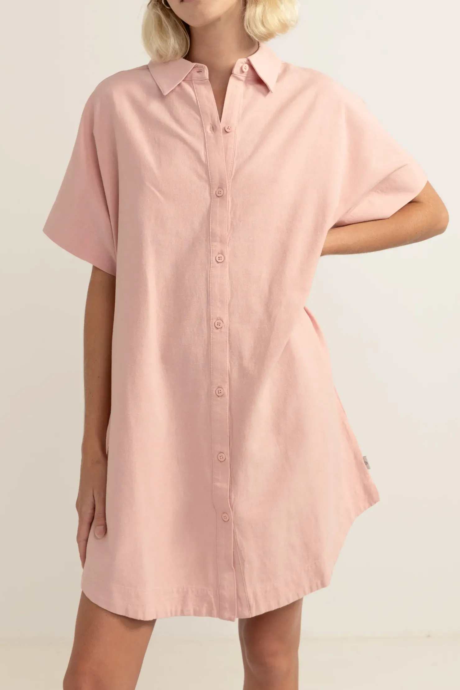 Rhythm Overswim|Dresses*Classic Shirt Dress Rose