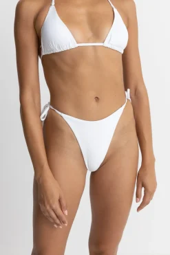 Rhythm Swim Bottoms*Classic Tie Side Hi Cut Pant White