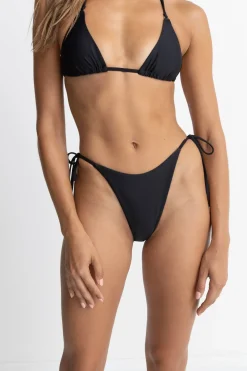 Rhythm Swim Bottoms*Classic Tie Side Hi Cut Pant Black