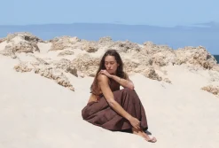 Rhythm Skirts*Classic Tiered Maxi Skirt Chocolate