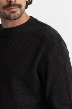 Rhythm Knits*Classic Waffle Knit Vintage Black VintageBlack