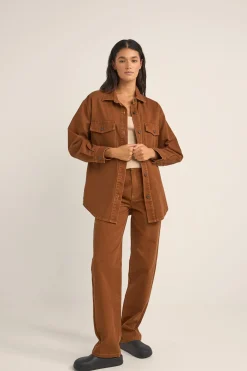 Rhythm Jackets*Claude Drill Shacket Cinnamon