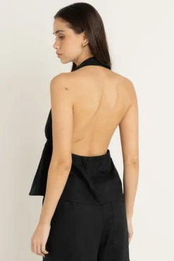 Rhythm Fashion Tops*Cove Halter Top Black