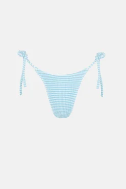 Rhythm Swim Bottoms*Cove Stripe Tie Side Hi Cut Pant Blue