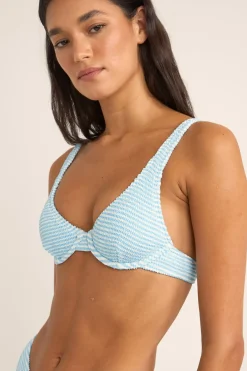 Rhythm Swim Tops*Cove Stripe Underwire Top Blue