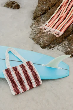 Rhythm Tote Bags|Sun & Shade*Crochet Tote Bag Natural