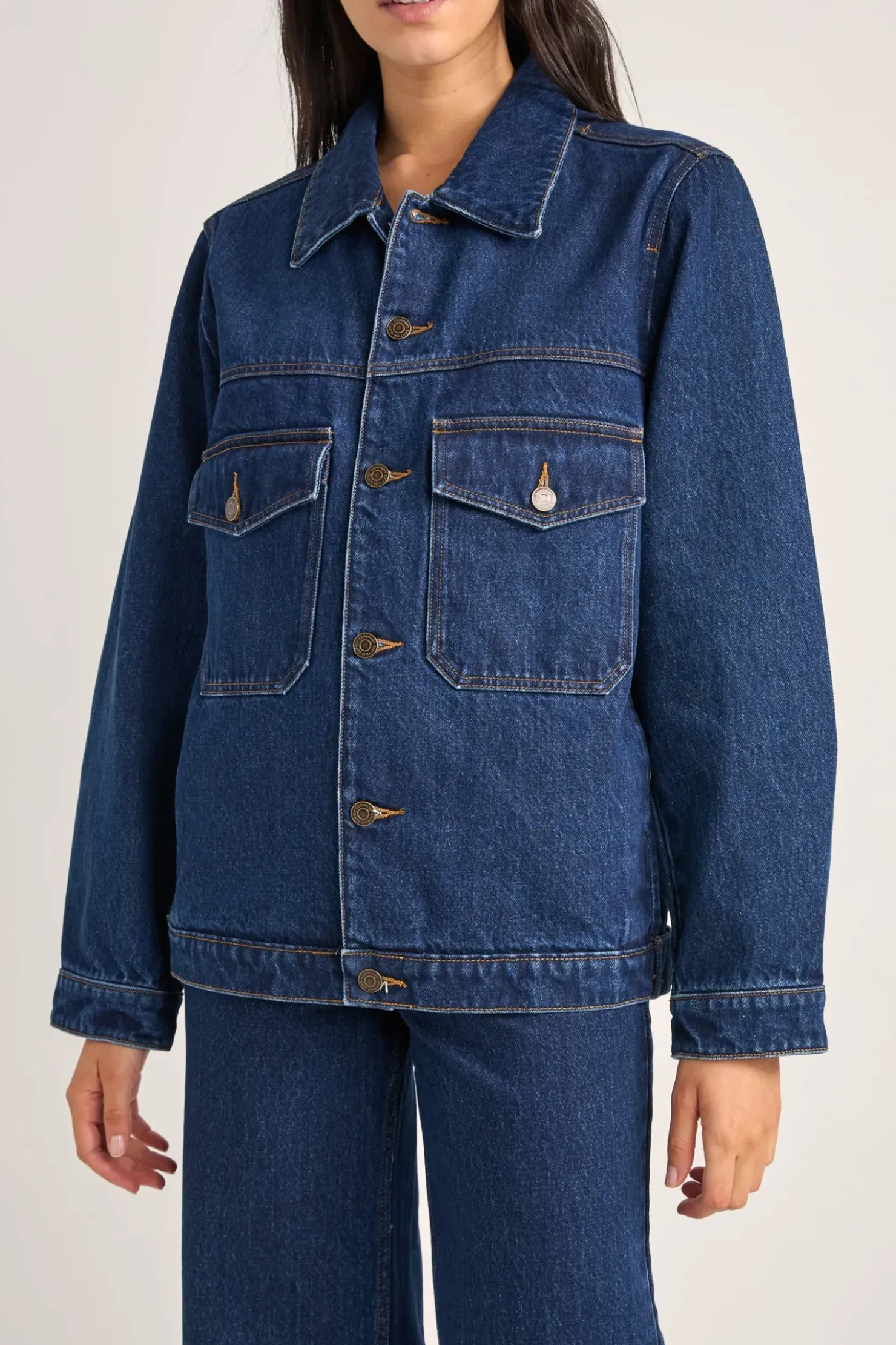 Rhythm Jackets*Demi Oversized Denim Jacket Indigo
