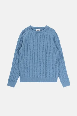 Rhythm Knits*Doheny Pointelle Crew Knit Slate
