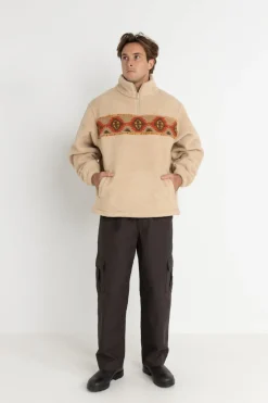 Rhythm Fleece*Dusty Quarter Zip Natural