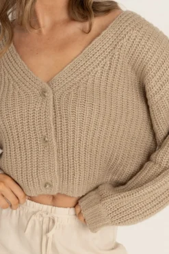 Rhythm Knits*Eadie Oversized Knit Cardigan Cream