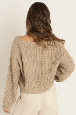 Rhythm Knits*Eadie Oversized Knit Cardigan Cream
