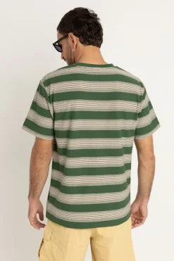 Rhythm T-shirts*Echo Stripe Ss T-Shirt Natural