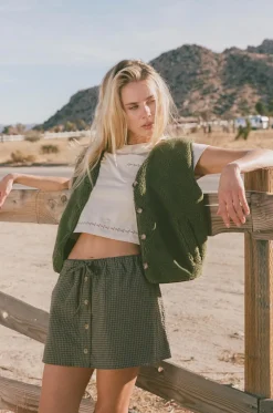 Rhythm Fleece*Ella Sherpa Vest Olive